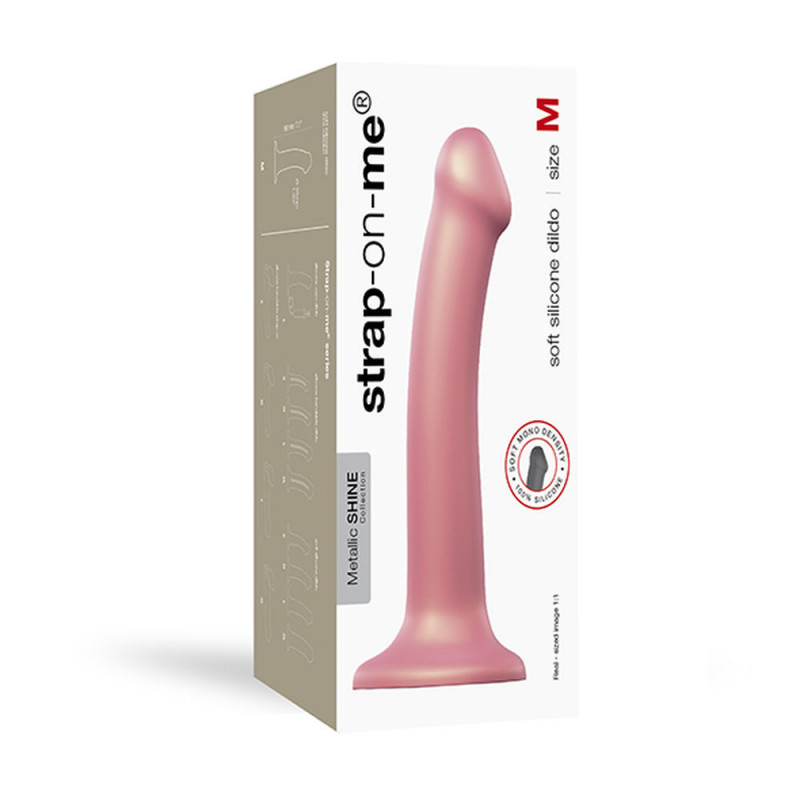 Фаллоимитатор Strap-on-me Mono Density Shine M 18 см, темно-синий металлик 6013861 - Strap-on-me - Цветные - Купить