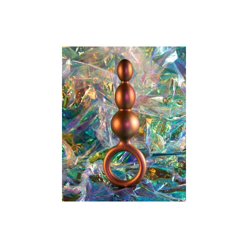 Anal Adventures Matrix Beaded Loop Anal Plug Copper Anaaltapid