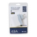 Platinet USB charger 4xUSB EU, white (42652)