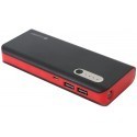 Platinet power bank 13000mAh + torch, black/red (42899)