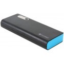 Platinet power bank 13000mAh + torch, black/blue (42896)