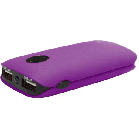 Platinet power bank 5000mAh 2xUSB, фиолетовый (42410)
