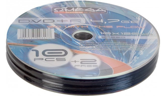 Omega Freestyle DVD+R 4,7GB 16x 10+2tk