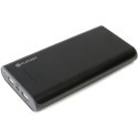 Platinet power bank 20000mAh 2xUSB, black/grey (43111)