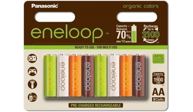 Panasonic eneloop aku AA 1900 8BP Organic