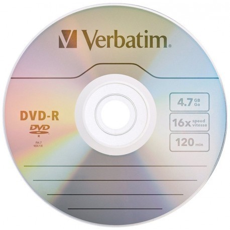 Verbatim DVD-R Matt Silver 4,7GB 16x taaspakendatud