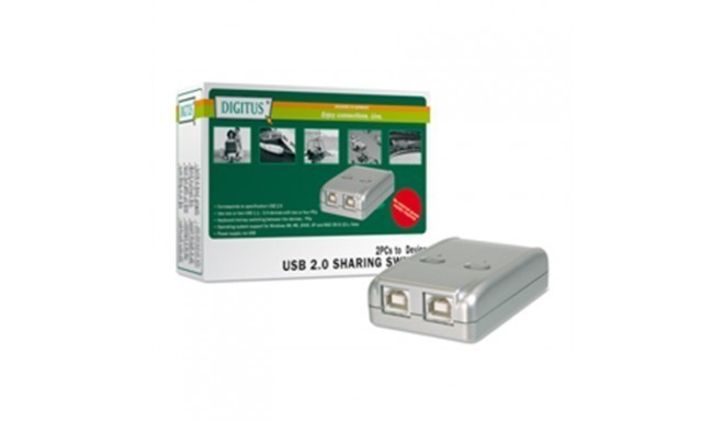 Digitus USB 2.0 Sharing Switch, 2 PC - 1 Devi