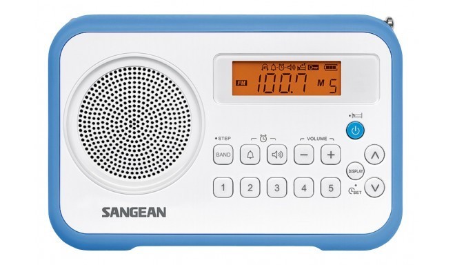 Sangean music system PR-D18, white/blue