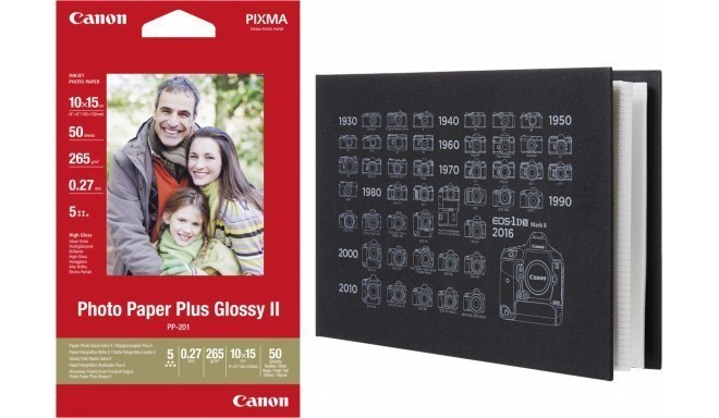Canon fotopapīrs PP-201 10x15cm 50 lapas + albums