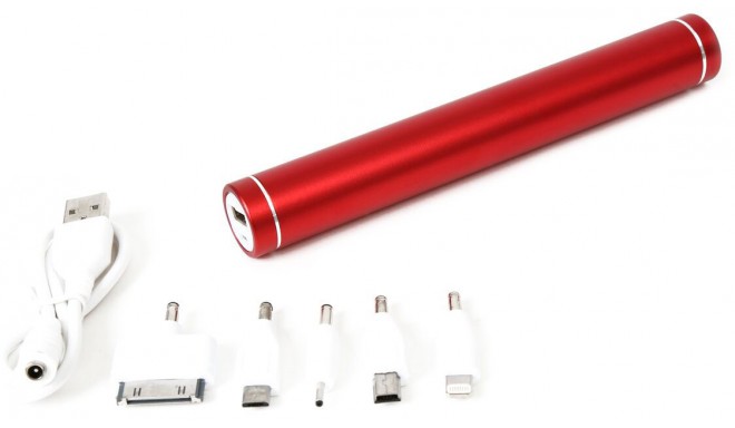 Platinet power bank 5200mAh + cable, red (42627)