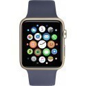 Apple Watch 38mm Gold Alu Case with Midnight Blue Sport Band