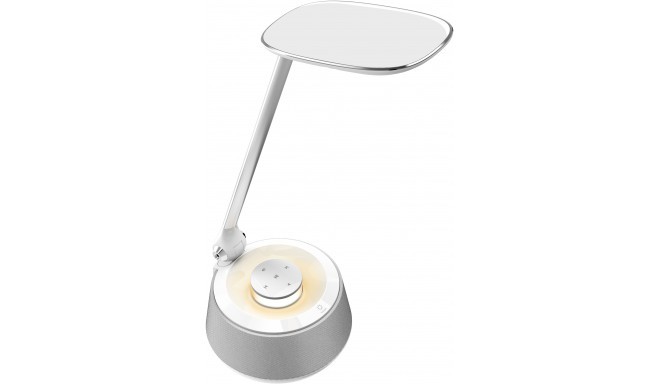 Platinet galda lampa ar skaļruni un USB lādētāju PDLU9A 18W (44123)