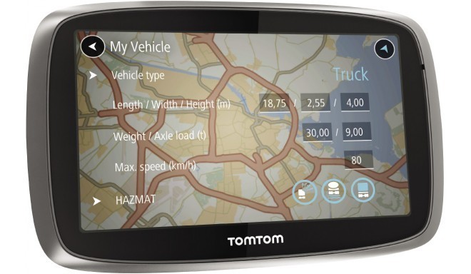 TomTom Trucker 5000 kravas auto navigācija (bezmaksas mūža karšu atjauninājumi)