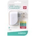 Omega USB charger 2600mA, white (43126)