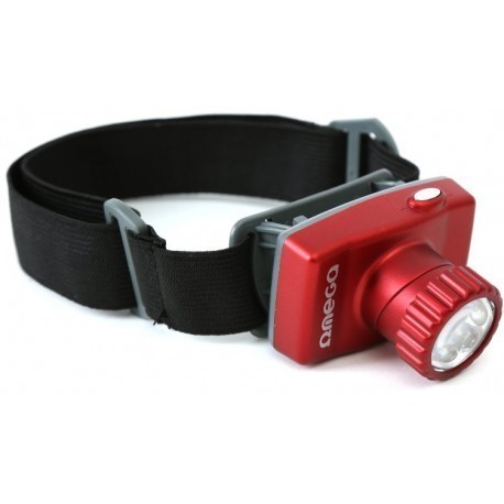 Omega pieres lukturis 8 LED, sarkans