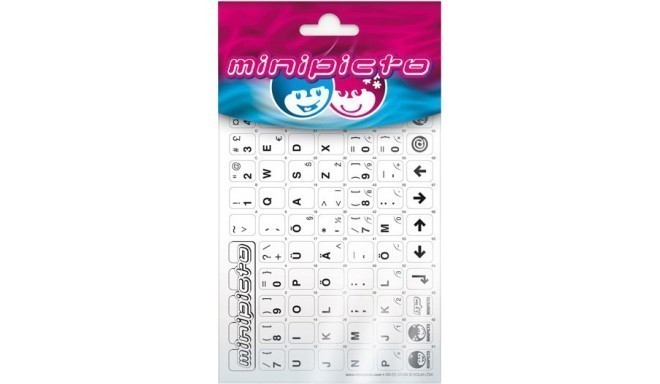 Minipicto klaviatūras uzlīmes EST KB-UNI-EE01-WHT, baltas