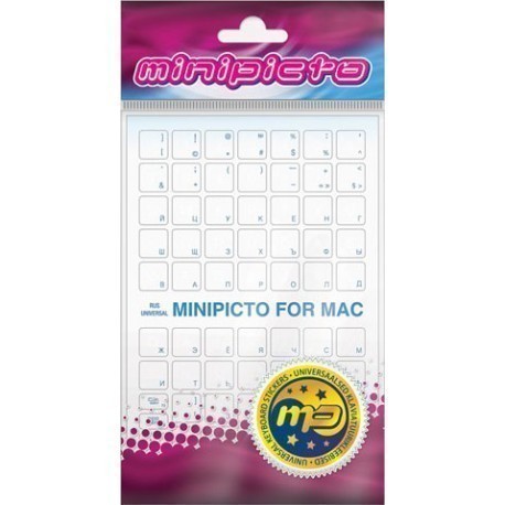 Minipicto keyboard sticker RUS KB-MAC-CLRRU-BLUE-G, glossy blue