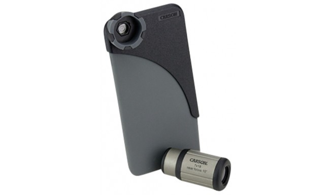 Carson Hookupz 7x18 CloseUp Monukular with iPhone 6P Adapter