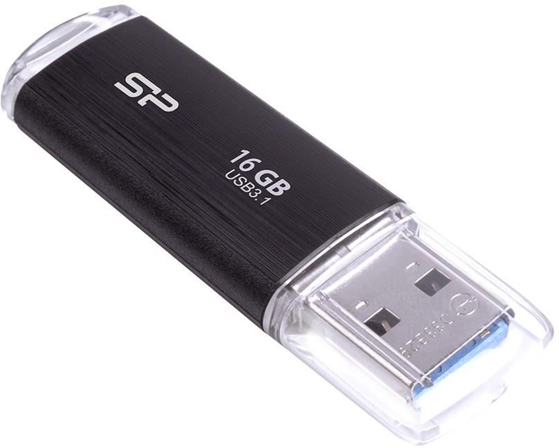 Silicon Power mälupulk 16GB Blaze B02 USB 3.1, must