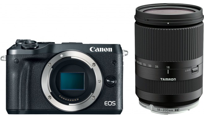 Canon EOS M6 + Tamron 18-200 мм VC, черный