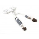 Platinet cable USB - microUSB/Lightning 1m, white