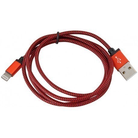 Platinet kabelis USB - Lightning 1m appīts, sarkans