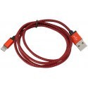 Platinet cable USB - Lightning 1m braided, red
