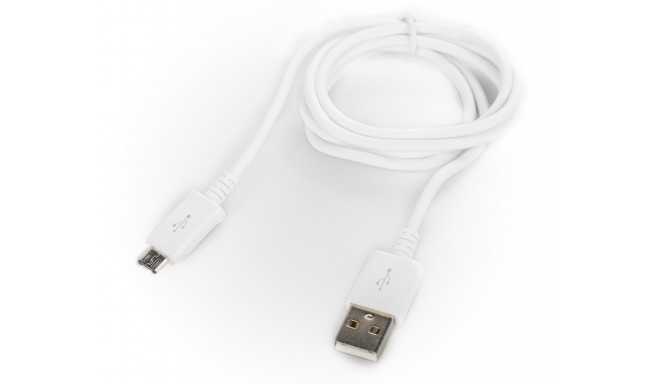 Platinet kabelis USB - microUSB 1m, balts