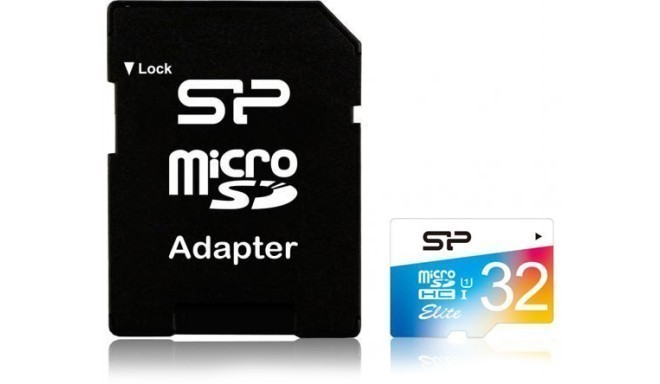 Silicon Power atmiņas karte microSDHC 32GB Elite Class 10 + adapteris