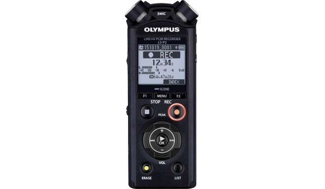 Olympus diktofons LS-P2 PCM, melns