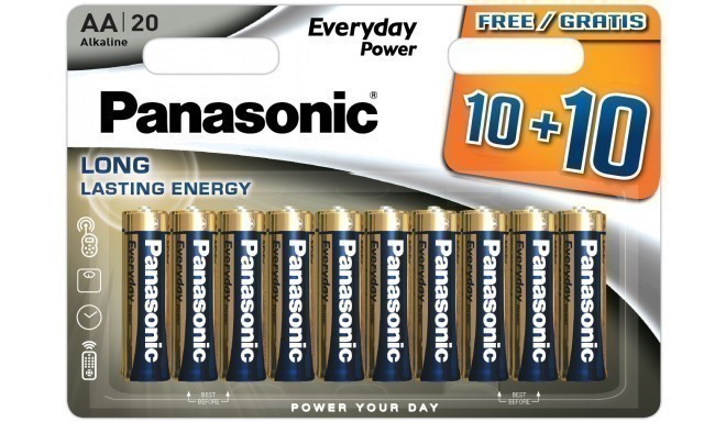Panasonic Everyday Power baterijas LR6EPS/20BW (10+10)