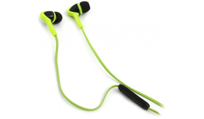 Omega Freestyle earphones + microphone FH1012, green