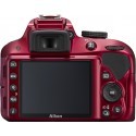 Nikon D3300 + 18-55mm AF-P VR Kit, punane