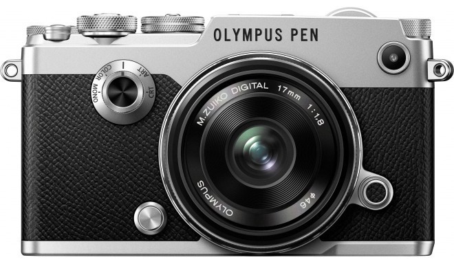 Olympus PEN-F + 17мм Kit, серебристый/черный