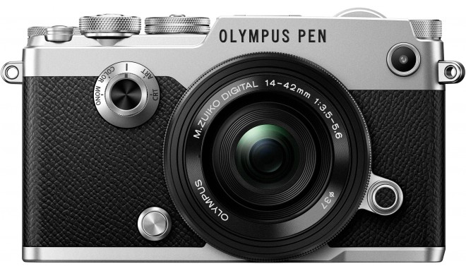 Olympus PEN-F + 14-42мм EZ Kit, серебристый/черный