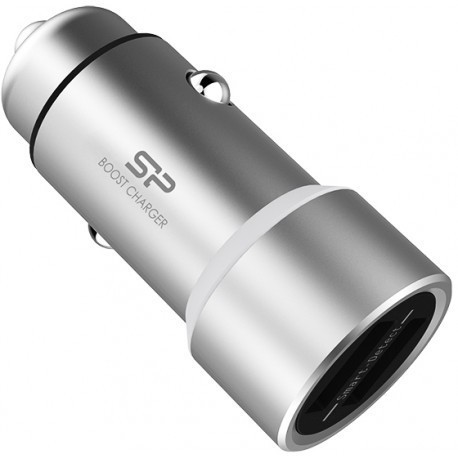 Silicon Power зарядка для авто 2xUSB, серебряный (CC202P)