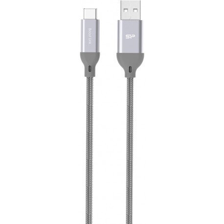 Silicon Power kaabel USB-C 1m punutud, hall (LK30AC)
