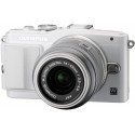 Olympus PEN Lite E-PL6 + 14-42mm II R + 40-150mm R kit, white/silver