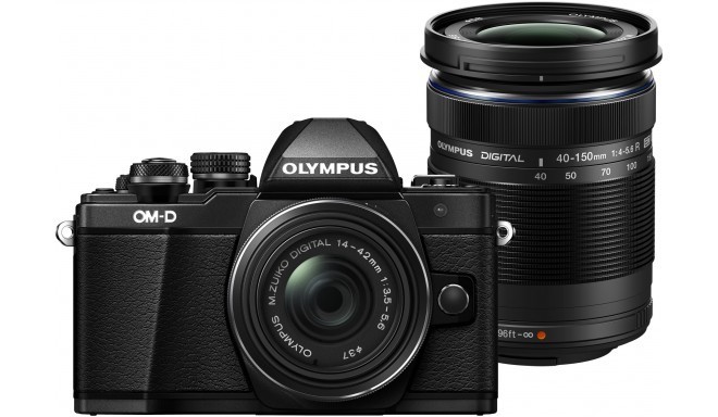 Olympus OM-D E-M10 + 14-42mm II + 40-150mm Kit, black