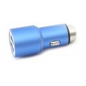 Omega car charger 2xUSB 2100mA, blue