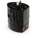 Omega travel adapter 4in1 USB, black (42010)