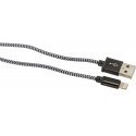 Platinet кабель USB - Lightning 2м, черный