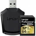 Lexar mälukaart SDXC 64GB 2000x Professional 300MB/s + USB lugeja