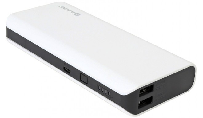 Platinet Power Bank 10000mAh 2xUSB, balts (42782)