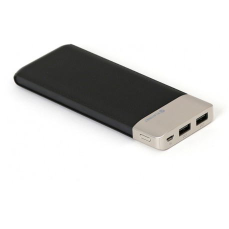 Platinet akupank Leather 11000mAh 2.1A 2xUSB Li-Po, must (43793)
