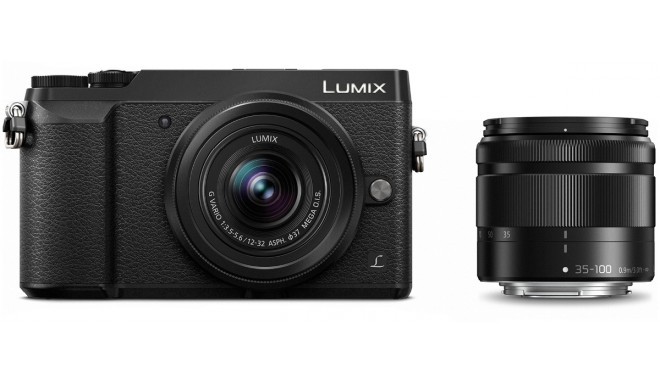 Panasonic Lumix DMC-GX80 + 12-32мм + 35-100мм Kit, черный