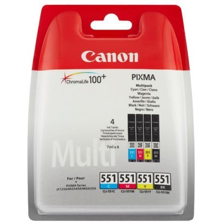 Canon tint CLI-551 Multipack, värviline/must