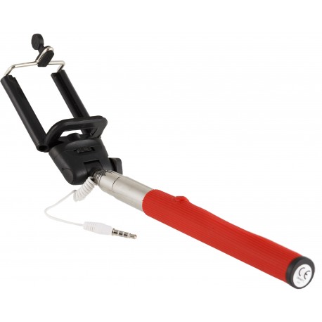 Omega Selfie Monopod with cable OMMPCR, red (43424)