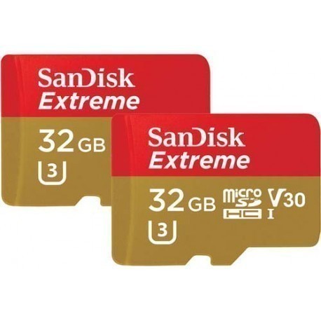 SanDisk mälukaart microSDHC 32GB Extreme Action 2tk