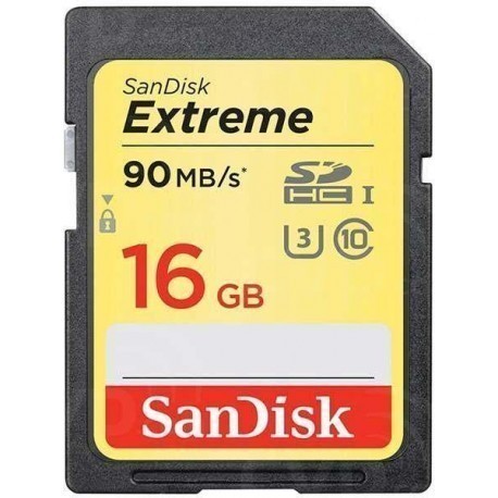 SanDisk memory card SDHC 16GB Extreme Video V30 90MB/s